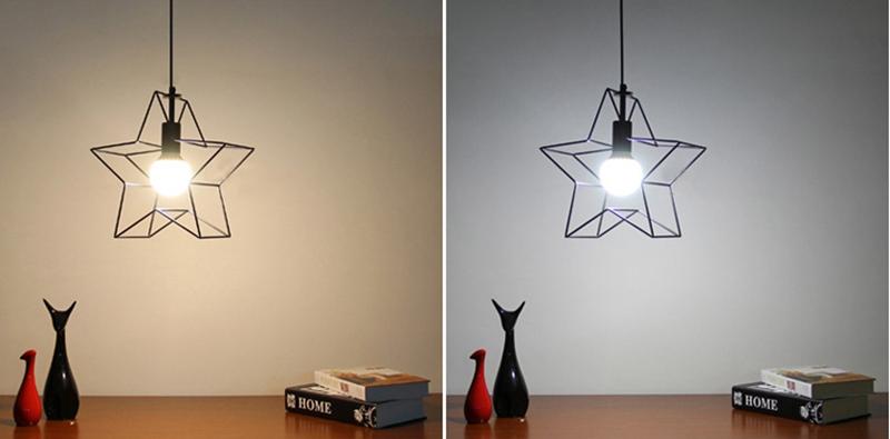 Pendant Light Modern Minimalist Star Mini Cage Vintage Rustic Iron Metal Hanging Lamp for Living Room Kitchen