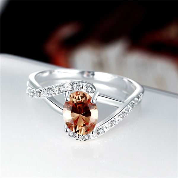 Hot sale Full Diamond fashion Kelp Ring with stone 925 silver Ring STPR004-D brand new gemstone sterling silver plated finger rings