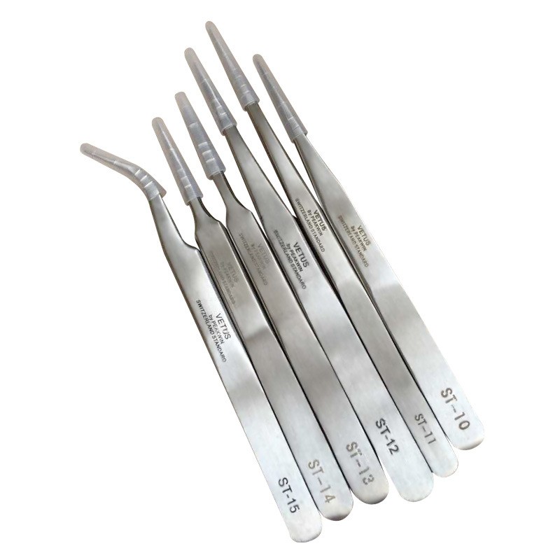 Stainless Steel Pair Eyelashes Extension Tool Of Tweezers Professional Makeup Kit Curved Straight Graft Tweezers Free Shipping