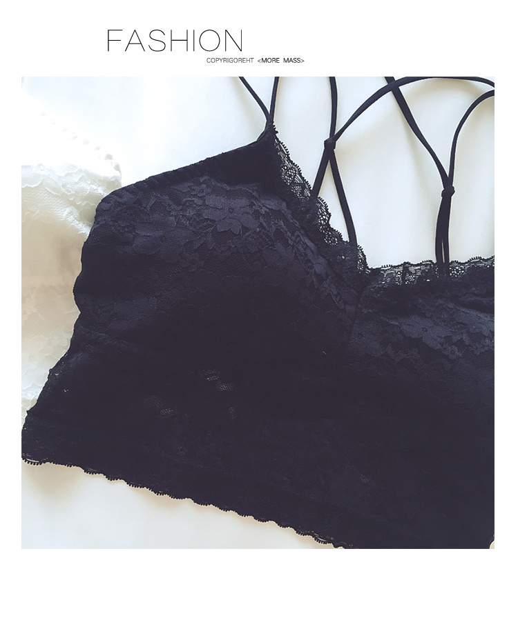 Wholesale-Women Brassiere Sexy Lace Bra Sexy Prevent Exposed Lace Wrapped Chest Lace Underwear for Females Weave Bras