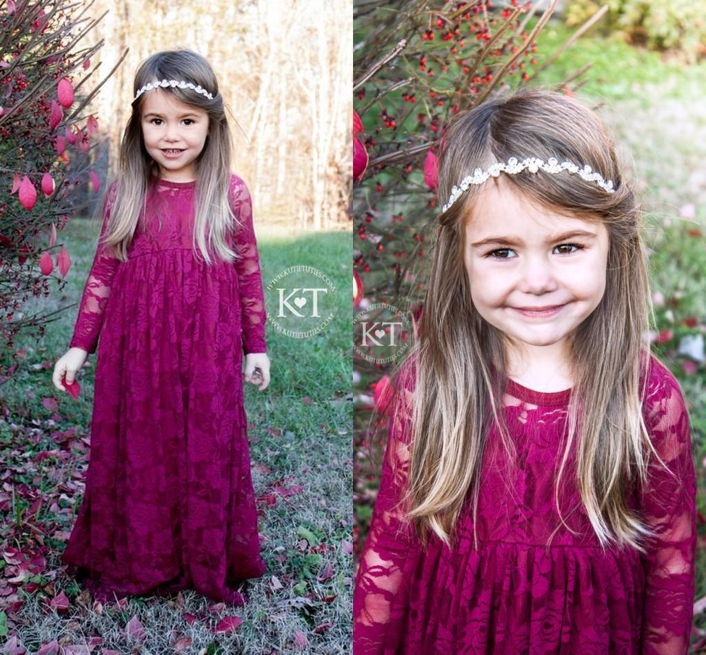 Burgundy Full Lace Flower Girls Dresses 2019 New Summer Long Sleeve Floor Length Garden Wedding Girls Wear First Communion Dresses Custom, Brown
Burgundy Full Lace Flower Girls Dresses 2019 New Summer Long Sleeve Floor Length Garden Wedding Girls Wear First Communion Dresses Custom, Brown