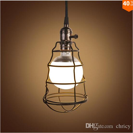 loft hanging lights Vintage iron birdcage pendant lighting Industrial Lighting Cafe Bar Bedroom Restaurant Living Room Pendant Light fixture