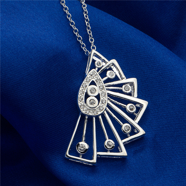 Best gift fan shape Pendant Necklace white gemstone sterling silver necklace STSN501,fashion 925 silver necklace factory direct sale
Best gift fan shape Pendant Necklace white gemstone sterling silver necklace STSN501,fashion 925 silver necklace factory direct sale