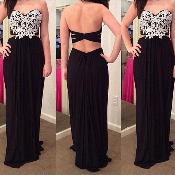 New Arrival Sexy Black Prom Dresses with Lace Appliques Sweetheart Neckline Strapless Cut Out Open Back Long Formal Evening Party Gown Cheap, Light yellow
New Arrival Sexy Black Prom Dresses with Lace Appliques Sweetheart Neckline Strapless Cut Out Open Back Long Formal Evening Party Gown Cheap, Light yellow