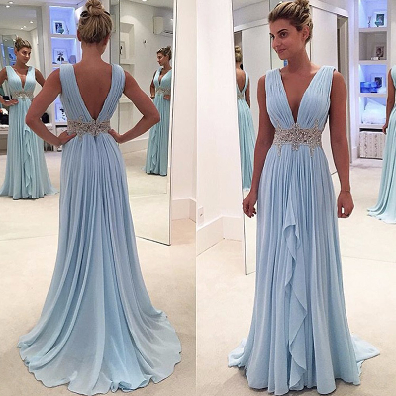 Sexy V-neck Chiffon Long Prom Dress Sleeveless Luxury Appliques Beaded Prom Party Dresses Robe De Soiree Custom Vestidos Dress, Purple
Sexy V-neck Chiffon Long Prom Dress Sleeveless Luxury Appliques Beaded Prom Party Dresses Robe De Soiree Custom Vestidos Dress, Purple