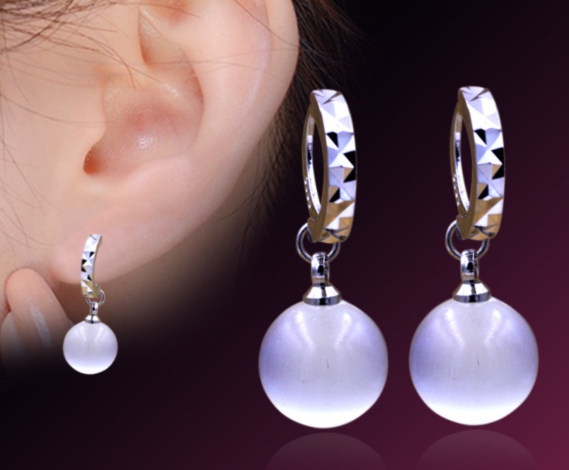 New 925 sterling silver stars Korea opal earrings women's earrings ear jewelry wholesale Stud Earrings