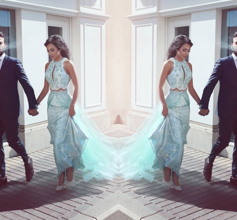 Arabic Two Pieces Prom Dresses 2017 Mint Lace Applique Evening Gowns Will Tulle Sweep Train Overskirt Formal Party Dresses, Champagne
Arabic Two Pieces Prom Dresses 2017 Mint Lace Applique Evening Gowns Will Tulle Sweep Train Overskirt Formal Party Dresses, Champagne