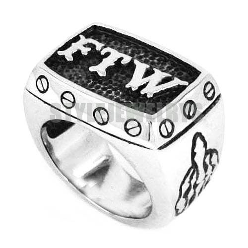 Free shipping! FTW Middle Finger Biker Ring Stainless Steel Jewelry Fashion Mechanical Screw Motor Biker Men Ring SWR0376B
Free shipping! FTW Middle Finger Biker Ring Stainless Steel Jewelry Fashion Mechanical Screw Motor Biker Men Ring SWR0376B