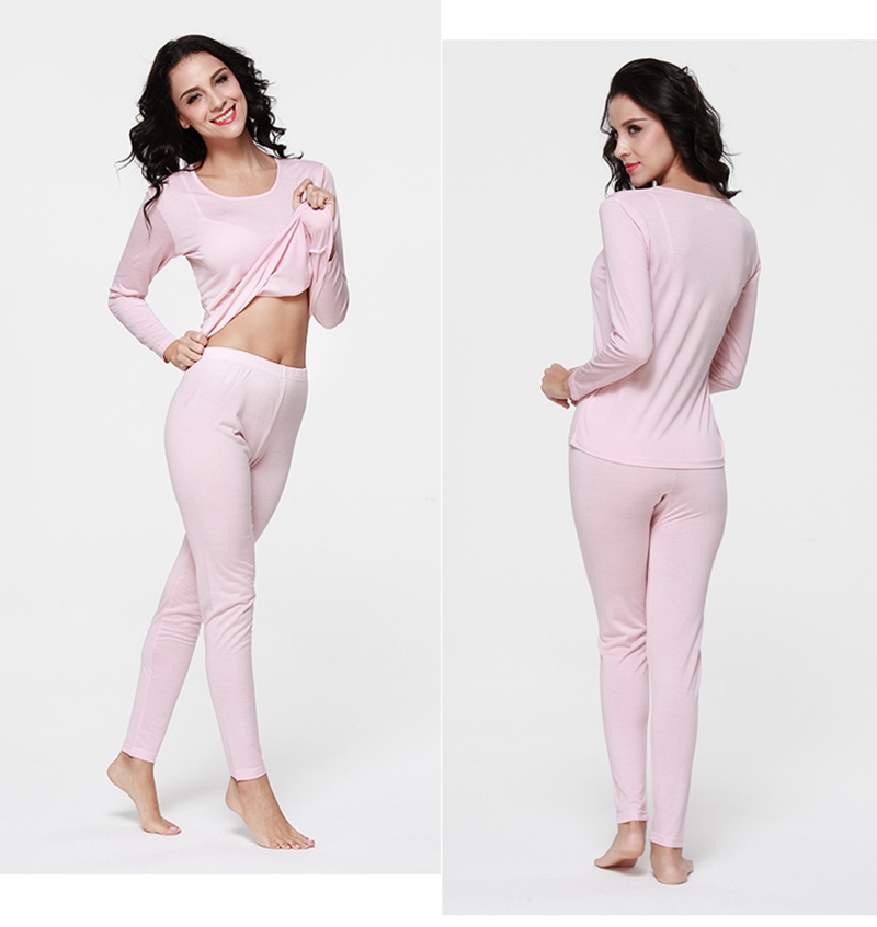 2017 Wholesale Womens Ladies 100 Pure Silk Long Johns Thermal
