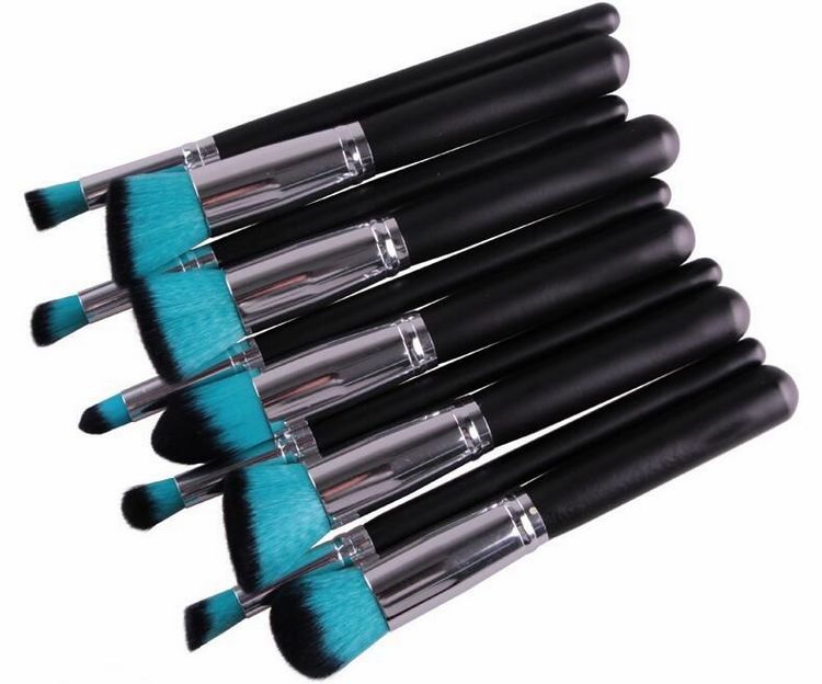 wood handle cosmetic brush set 10pcs Makeup Brushes Set Powder Foundation Eyeshadow Eyeliner Lip Brush Tool Brand Make Up Brushes