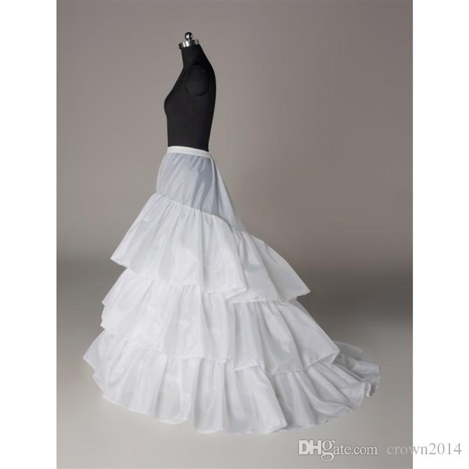 Trumpet Mermaid Bridal Crinoline Petticoat Skirt 3 Hoop Petticoats For Wedding Accessories Free Shipping White Stretchabe Real Sample
