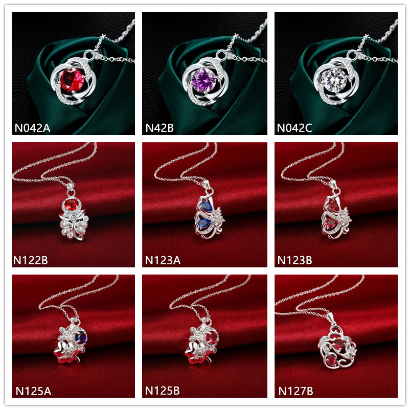 fashion women's gemstone 925 silver necklace pendants mixed style,sterling silver plated pendant necklaces GTN10
fashion women's gemstone 925 silver necklace pendants mixed style,sterling silver plated pendant necklaces GTN10