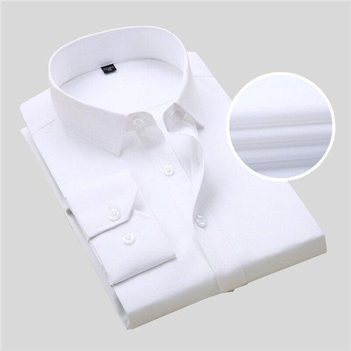 Wholesale-DA JAUNA Popular New Brand Fashion Business Men Shirt New Male Cotton High Quality Solid Long Sleeves Shirts S-4XL MC0175