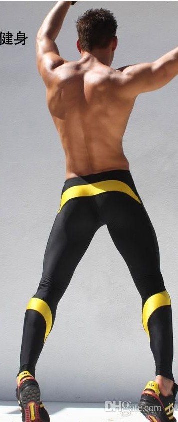 2016 Mens Compression Track Pants High Stretch Mens Joggers Polyester Running Tights Men Training Pants Tracksuit Bottoms M-XL