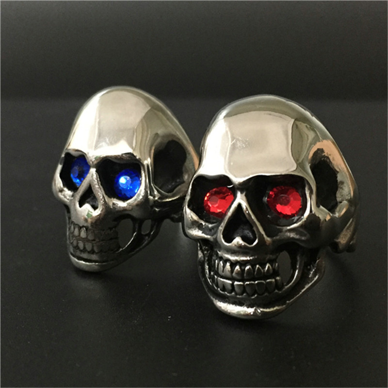 2pcs/lot Polishing Crystal Eyes Ghost Skull Ring 316L Stainless Steel Fast Shipping Band Party Biker Skull Ring, Silver
2pcs/lot Polishing Crystal Eyes Ghost Skull Ring 316L Stainless Steel Fast Shipping Band Party Biker Skull Ring, Silver