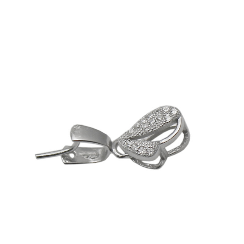 Beadsnice 925 Sterling Silver Findings Bail Connector Pinch Clasp Pendant Making Supplies DIY Gift for Her ID 34631