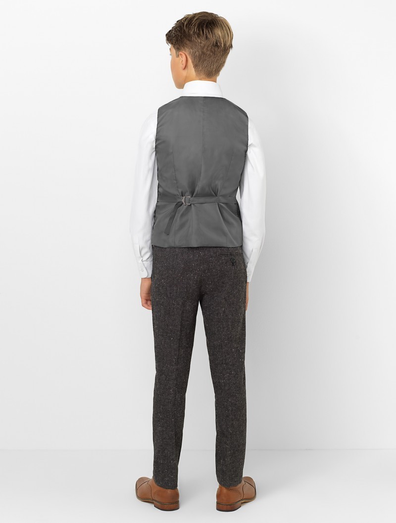 Boys Tuxedo Boys Dinner Suit For Wedding Formal Suits Tuxedo for Kids Formal Occasion Suits For Little Men (Jacket+Pants+Vest+Bow Tie)