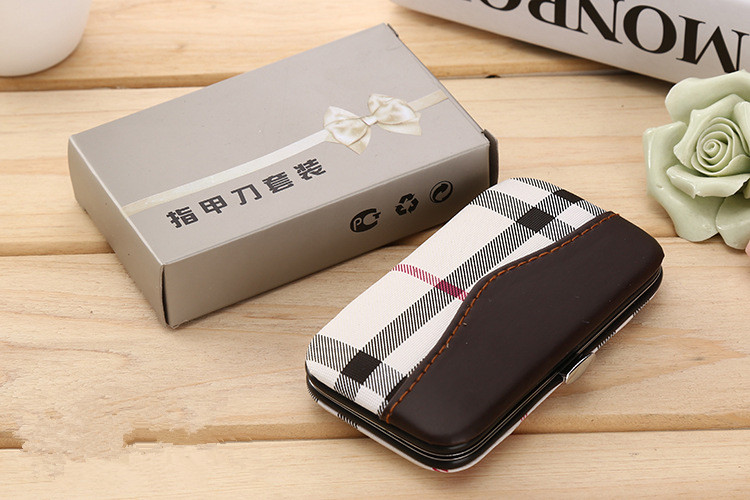 Wholesale- New 6Pcs/Set Nail Art Care Tool Manicure Pedicure Set Nail Clipper Kit Make Up Beauty Accessories Nail Tools 2915