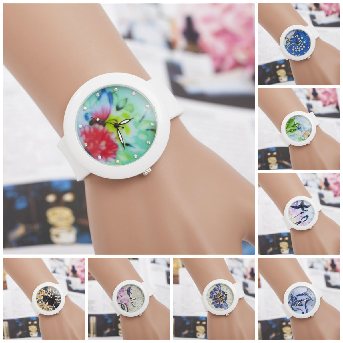 casual watch woman and girl quartz watch silicone watch women dress watches, Multi-color
casual watch woman and girl quartz watch silicone watch women dress watches, Multi-color