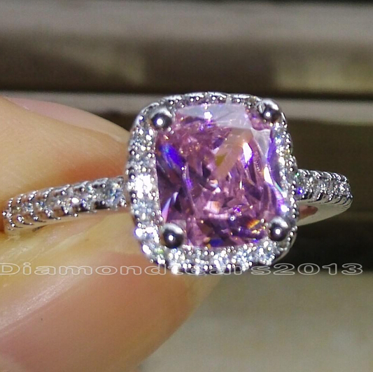 Wholesale - Size 5/6/7/8/9/1 0High quality Fashion jewelry 925 silver filled Pink princess cut Topaz Gem Women wedding ring for love gift
Wholesale - Size 5/6/7/8/9/1 0High quality Fashion jewelry 925 silver filled Pink princess cut Topaz Gem Women wedding ring for love gift