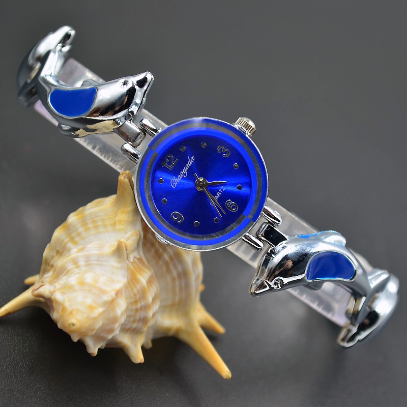 Fashion Chaoyada Woman girl dolphins style steel metal strap quartz small bracelet wrist Watch, Slivery;brown
Fashion Chaoyada Woman girl dolphins style steel metal strap quartz small bracelet wrist Watch, Slivery;brown