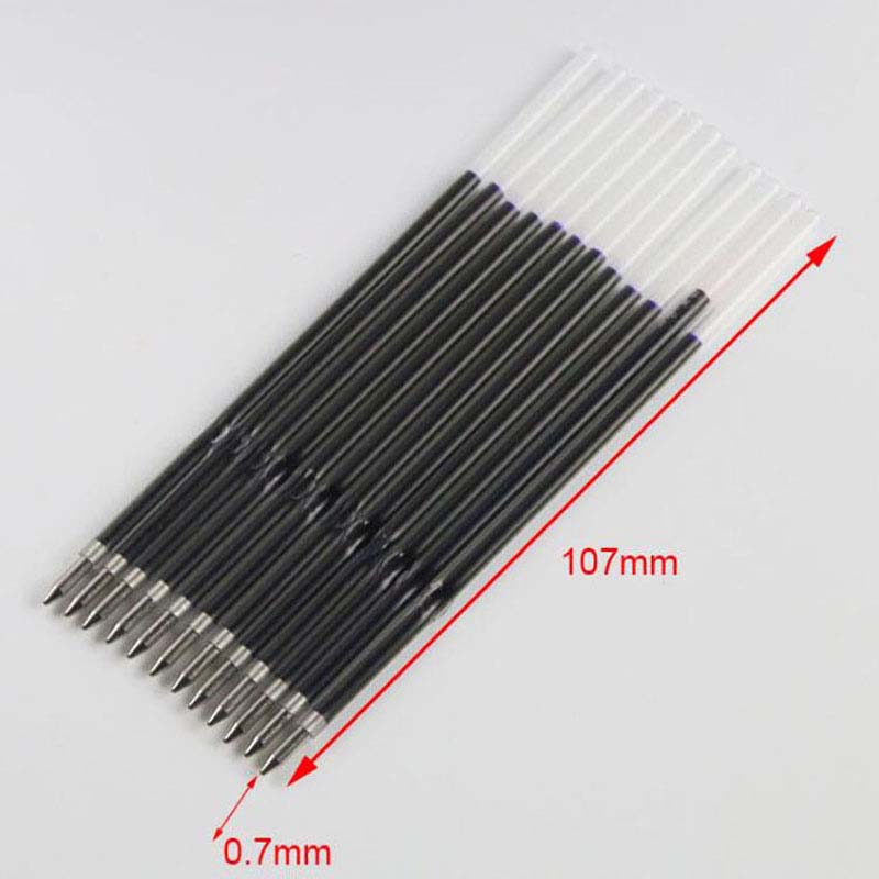 100pcs/lot 0.7mm Ballpoint Pen Refill Suitable for Retractable Pen Black/BlueRed Ink Pen Refills Writing Supplies Papelaria