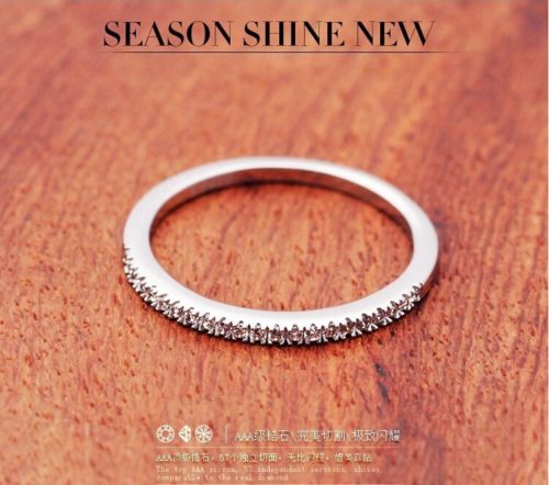 Pave setting Jewelry Vintage Soild Sterling sier Topaz CZ Dia Wedding Engagement Band Rings for Women Size 5-9 Never Fade Free shipping