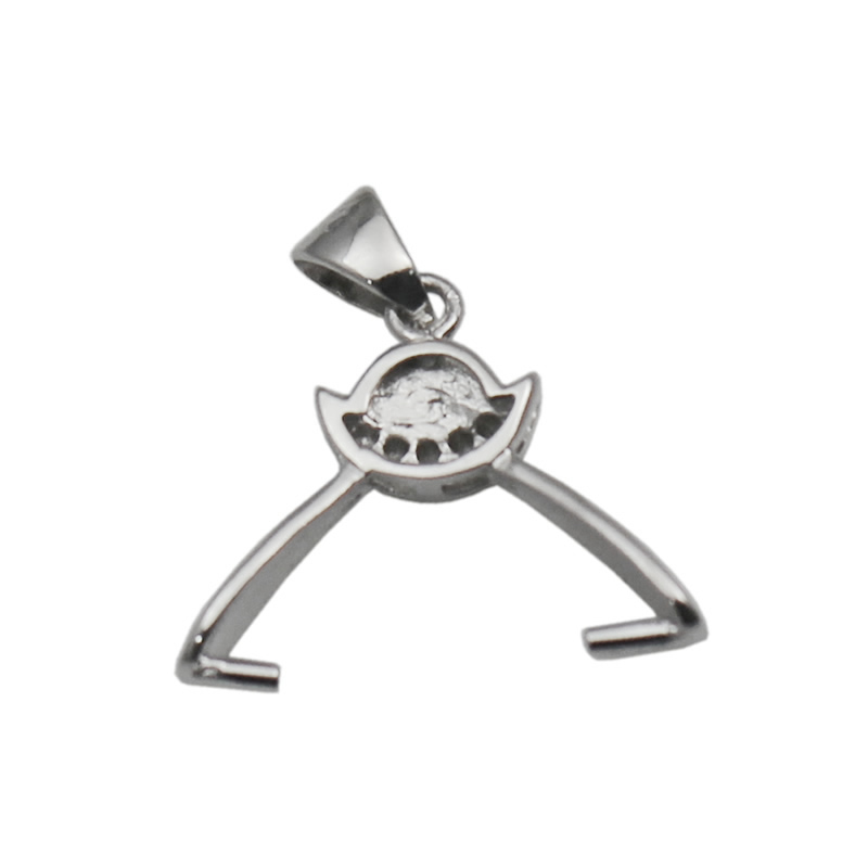 Beadsnice Pendant Clasp Side Hole Pinch Bails 925 Sterling Silver Jewelry Findings Necklace Pendant Making ID 34649