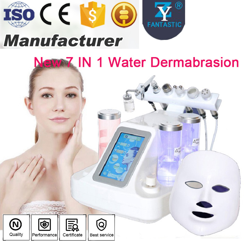 New 7in1 Water Dermabrasion Skin Oxygen Therapy Equipment Facial Spas Hydro Dermabrasion Salon Face Deep Clean Water Peel Machine