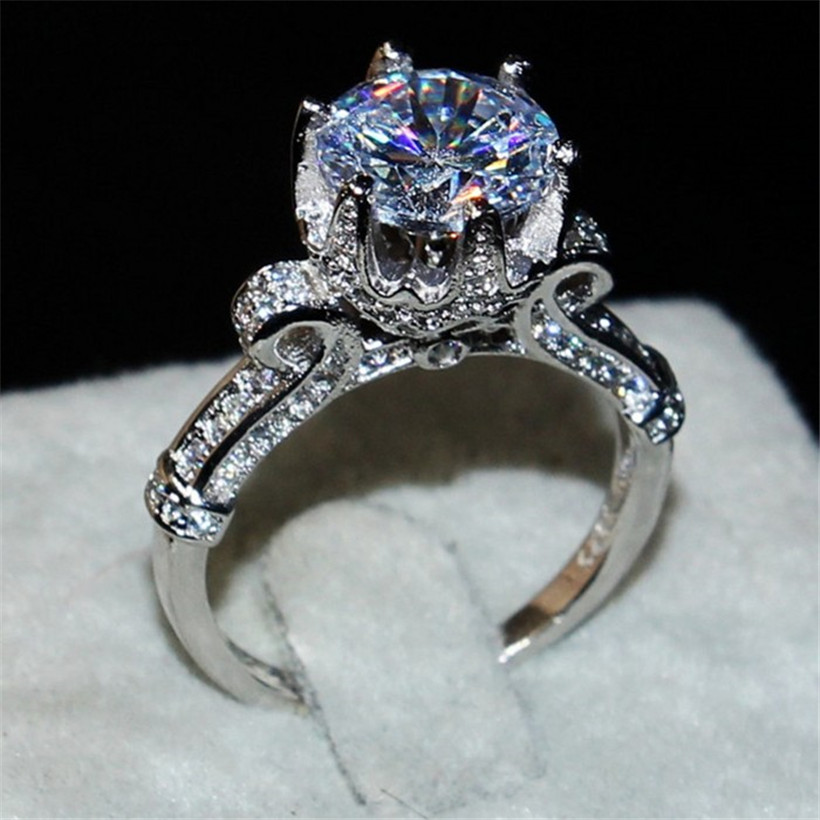 Luxury 100% silod 925 Sterling Silver Jewelry Brand Engagement Wedding Rings Flower Crown Design Diamond CZ Level Gemstone Ring for Women
Luxury 100% silod 925 Sterling Silver Jewelry Brand Engagement Wedding Rings Flower Crown Design Diamond CZ Level Gemstone Ring for Women
