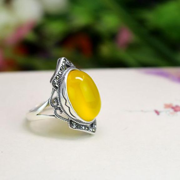 Art Nouveau 925 Sterling Silver 13x18mm Oval Cabochon Semi Mount Engagement Wedding Ring Setting Retro Vintage