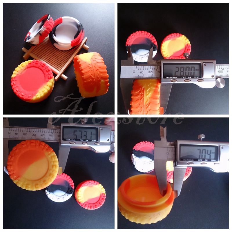 Tyre shape unique tire design silicone jars dab wax vaporizer oil rubber big container 23ml large food grade silicon dry herb ecig
Tyre shape unique tire design silicone jars dab wax vaporizer oil rubber big container 23ml large food grade silicon dry herb ecig