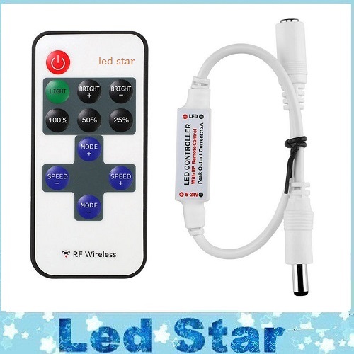 

Mini RF Wireless Led Remote Controller Led Dimmer Controller For Single Color Light Strip SMD5050 SMD3528