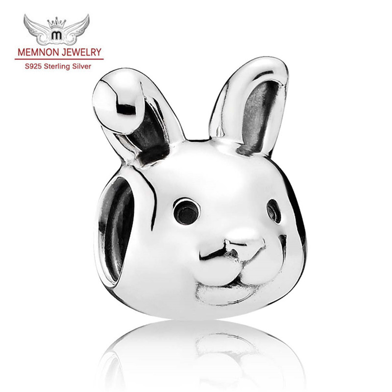 2016 New Spring Collection Remarkable Rabbit Charms 925 sterling silver jewelry animals charm fit beads bracelet DIY fine Jewelry MN333
