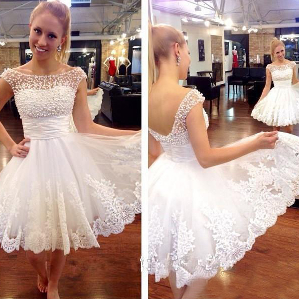 Gorgeous Short Homecoming Dresses A Line Sheer Bateau Neckline Pearls White Dress Lace Appliques Graduation Dressed Custom Made, Sage
Gorgeous Short Homecoming Dresses A Line Sheer Bateau Neckline Pearls White Dress Lace Appliques Graduation Dressed Custom Made, Sage