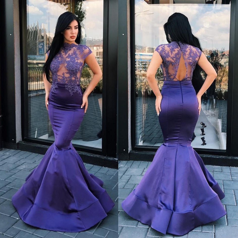 Lavender Lace Backless Dresses Evening Wear Sheer Bateau Neck Mermaid Beaded Prom Gowns Floor Length Satin Appliques Formal Dress, Light sky blue
Lavender Lace Backless Dresses Evening Wear Sheer Bateau Neck Mermaid Beaded Prom Gowns Floor Length Satin Appliques Formal Dress, Light sky blue