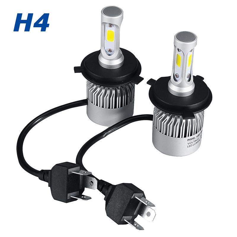 High Lumen S2 8000LM Car LED Headlights H4 H7 H1 H3 9006 Auto Lamp 72W High Beam Bulb H8 H11 Light 2Pcs/lot