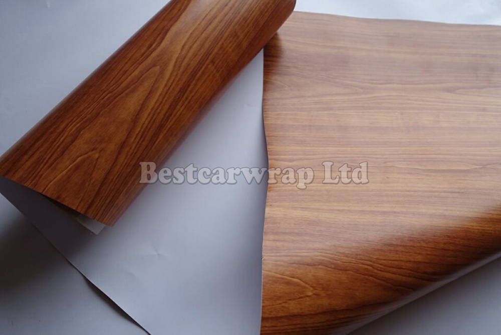Matte Woodgrain Vinyl Wrap Vinyl Film With air bubble free Wood Grain Car Wrap Vinyl foil 3m quality Size 1.52x20m /Roll Free Shipping