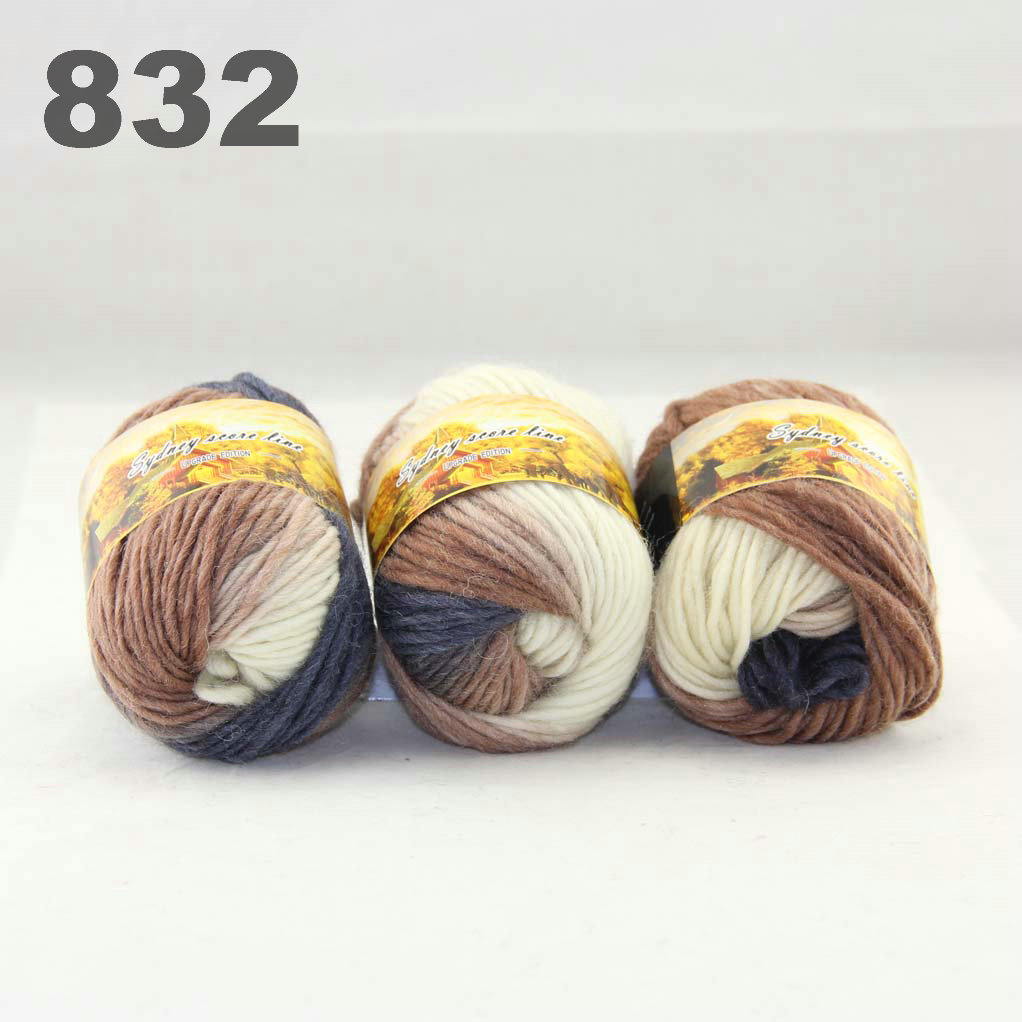 colorful hand-knitted wool line segment dyed coarse lines fancy knitting hats scarves thick line Dark Bronze White Cool Grey 522-832
colorful hand-knitted wool line segment dyed coarse lines fancy knitting hats scarves thick line Dark Bronze White Cool Grey 522-832