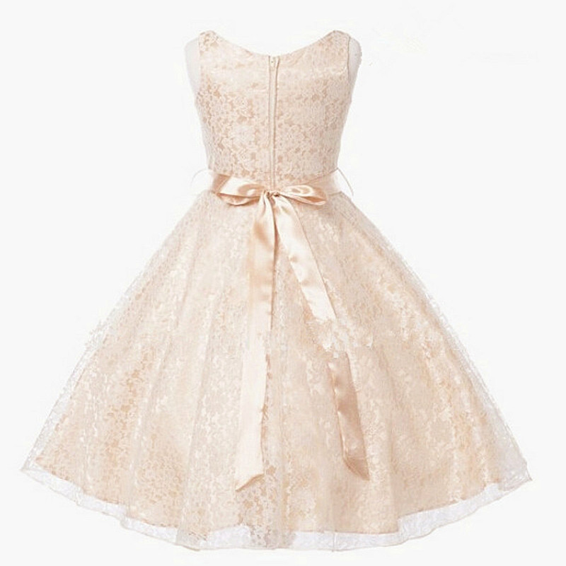 Long White Flower Girl Dresses for Weddings Pageant Party Ball Gown Birthday First Communion Dresses for Girls Evening Gown