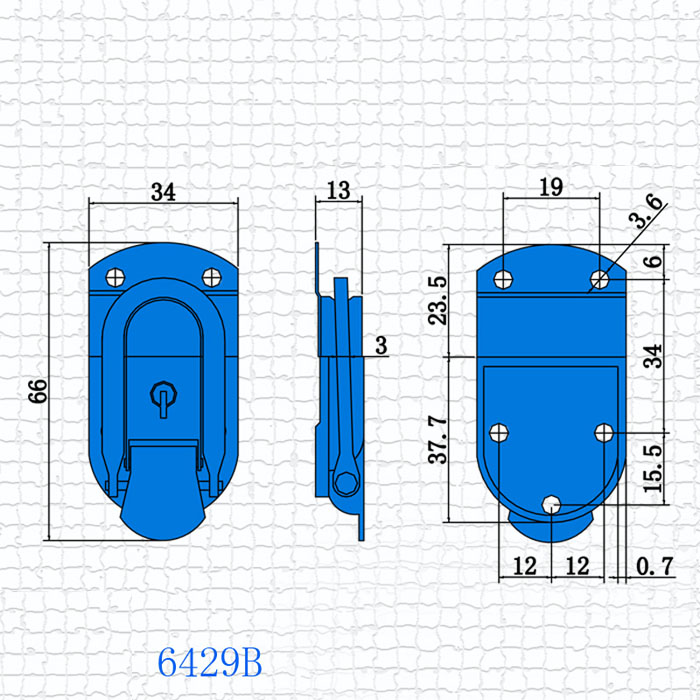 2 pcs metal hasp suomani alloy box buckle wooden box lock air box clasp bag Luggage hardware accessories