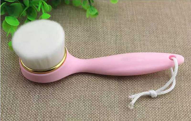 20 pcs facial cleaning brush mekup brush with long handle and PBT soft hair black head cleaning brush DHL free