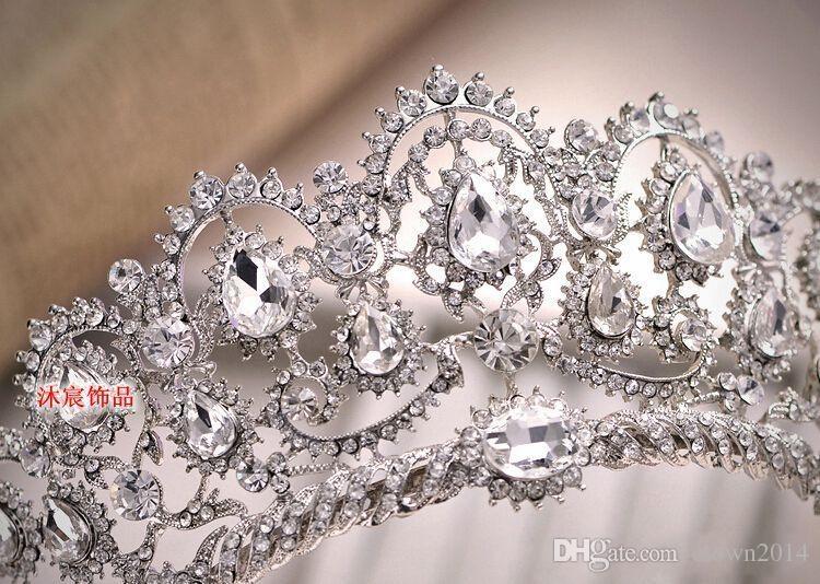 Sparkly Beaded Crystals Wedding Crowns Headpieces Bridal Crystal Crown Headband Hair Accessories Party Wedding Tiara