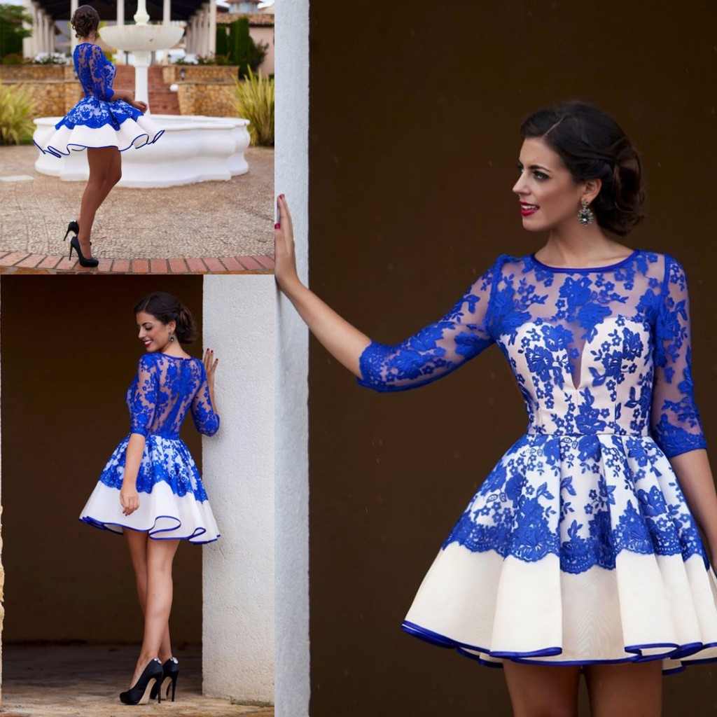 2019 Short Cocktail Dresses Popular Royal Blue Lace Women Evening Dresses Party Prom and Homecoming Dresses, Chocolate
2019 Short Cocktail Dresses Popular Royal Blue Lace Women Evening Dresses Party Prom and Homecoming Dresses, Chocolate