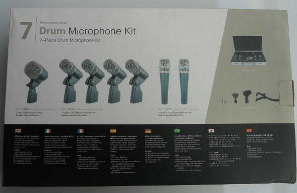 Sale Free Shipping!! Top Quality Durable! Professional BETA DMK7 Wired Drum Microphone 2pcs 57A ,1pc 52A, 4pcs 56A BETADMK7 microfone