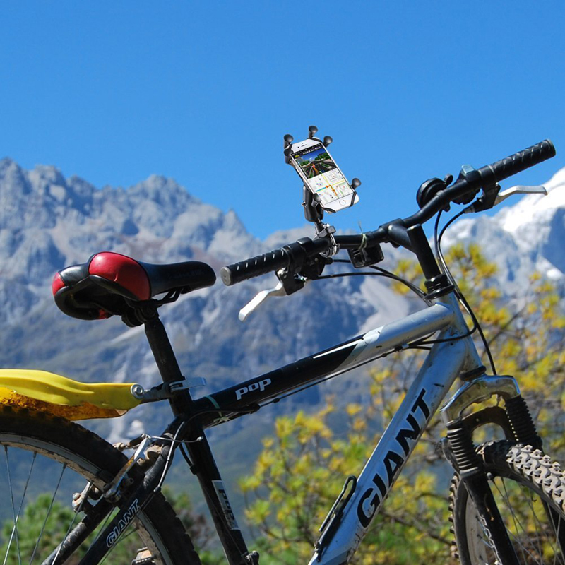 Universal Adjustable Motorcycle Bike Bicycle Car Mobile Phone Holder Shockproof Handlebar Mount for Samsung LG iPhone X 8 7 6 6s Plus