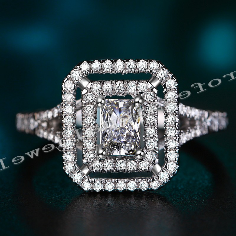 10K Gold White Topaz Simulated Dia Women's Wedding Ring (Sizes 5-11)