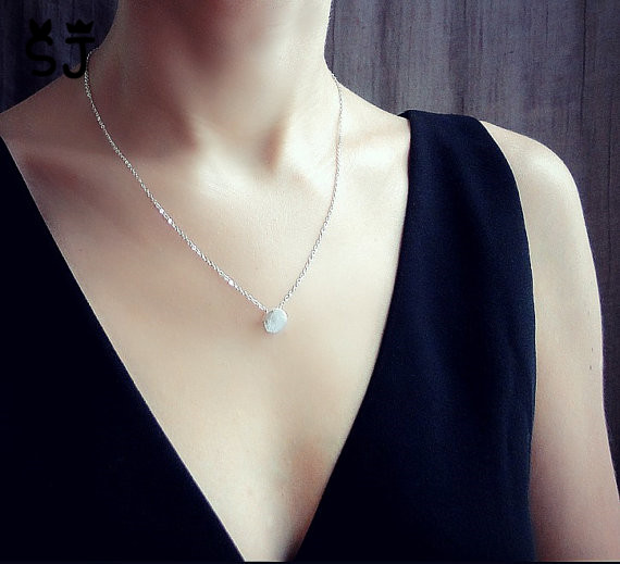 10PCS Brushed Round Circle Necklace Tiny Disk Coin Necklace Geometric Disc Dot Necklace Simple Pie Necklaces for Women