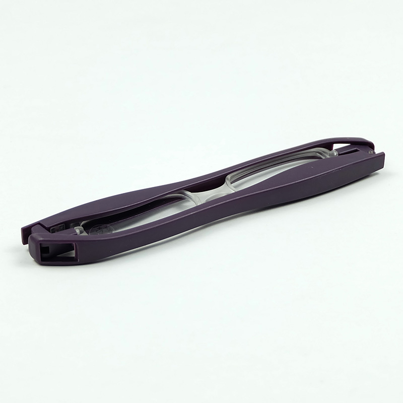 New Arrival Slot Style Legs 4 Colors Rotatable Folding Reading Glasses With Black Protective Plastic Case Wholesale