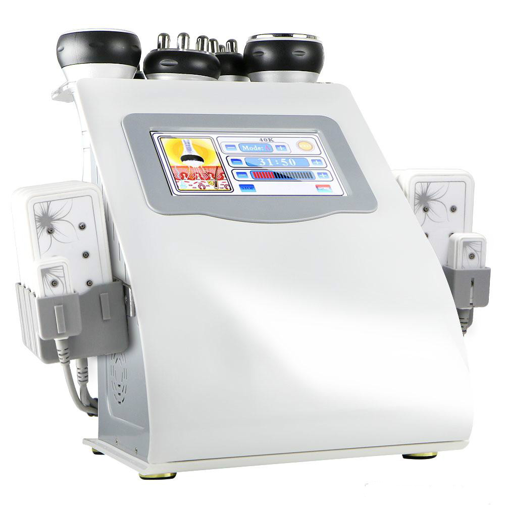 New Promotion 6 In 1 Cavitation Vacuum Radio Frequency Machine for Spa Fast Express Shipping